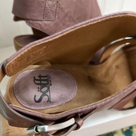 Söfft | Gray & Anthracite Christine Leather Sandal - Women Size 9 - Picture 7 of 8